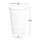 Crystal Clear Plastic Disposable Party Cups - 14 oz. (500 Tumblers)